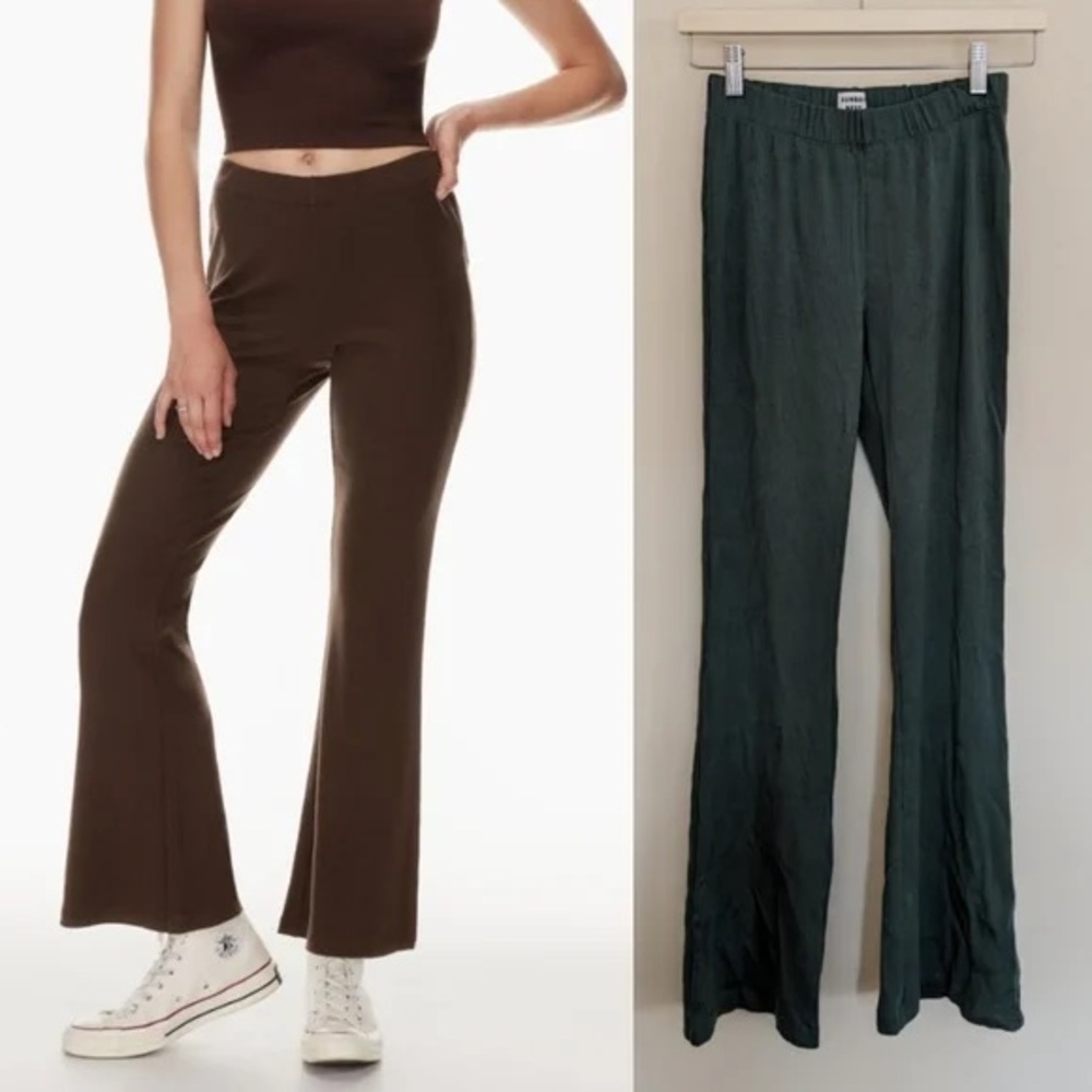 Aritzia Sunday Best Tate Ribbed Flare High Rise Leggings